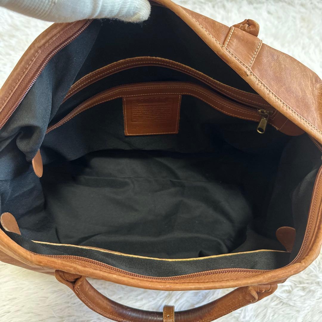 良品✨OLD COACH オールドコーチ レザー ボストンバッグ ブラウン チャ