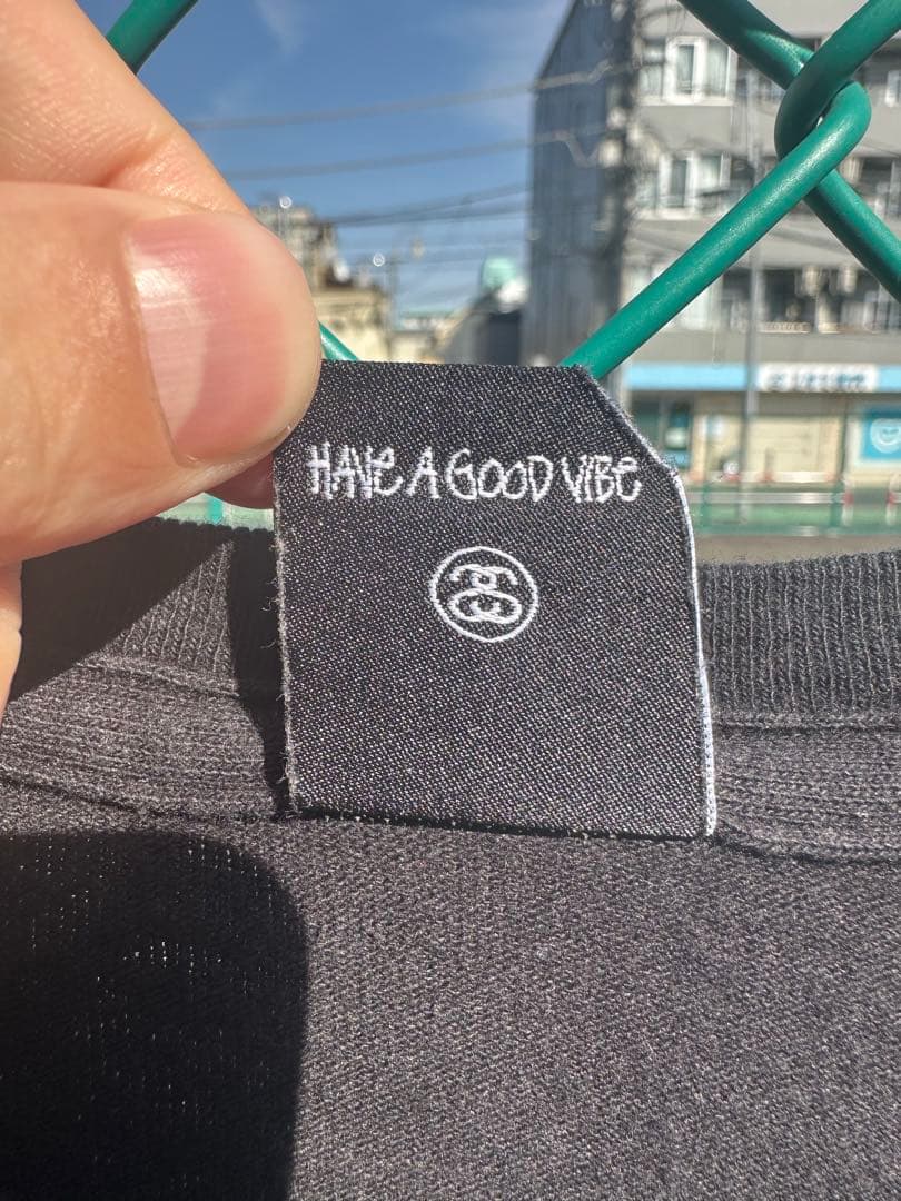 希少XL STUSSY ステューシー 両面ビッグプリント デカロゴ Tシャツ 黒