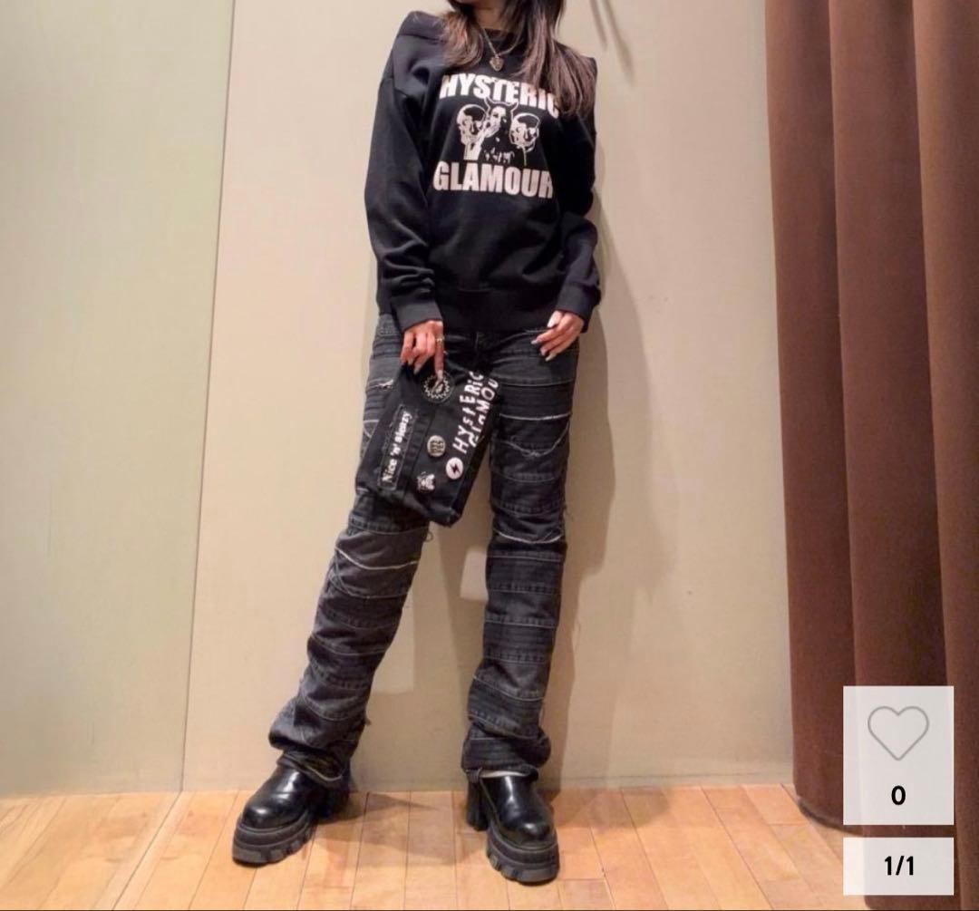 ヒステリックグラマー♡スクラッチフレアデニム美品♡ワンオクTaka着用