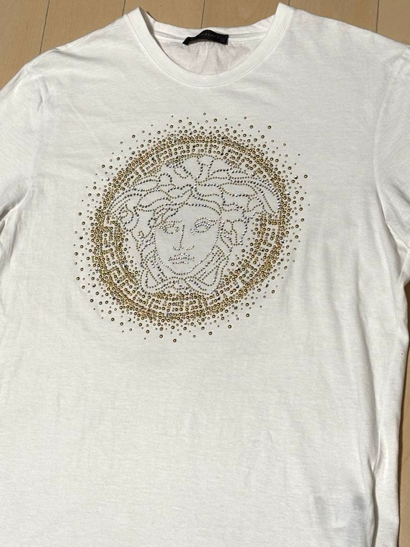 VERSACEメデューサ　スタッズラインストーンTシャツ