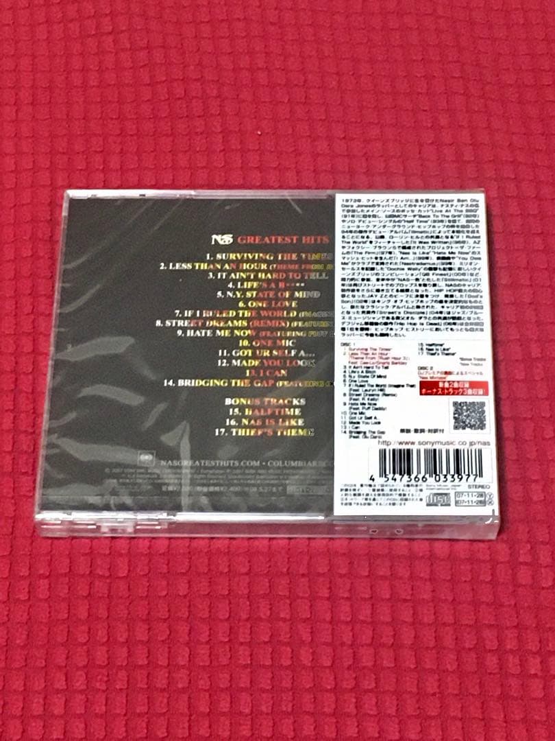 Nas「グレイテスト・ヒッツ」CD 未開封