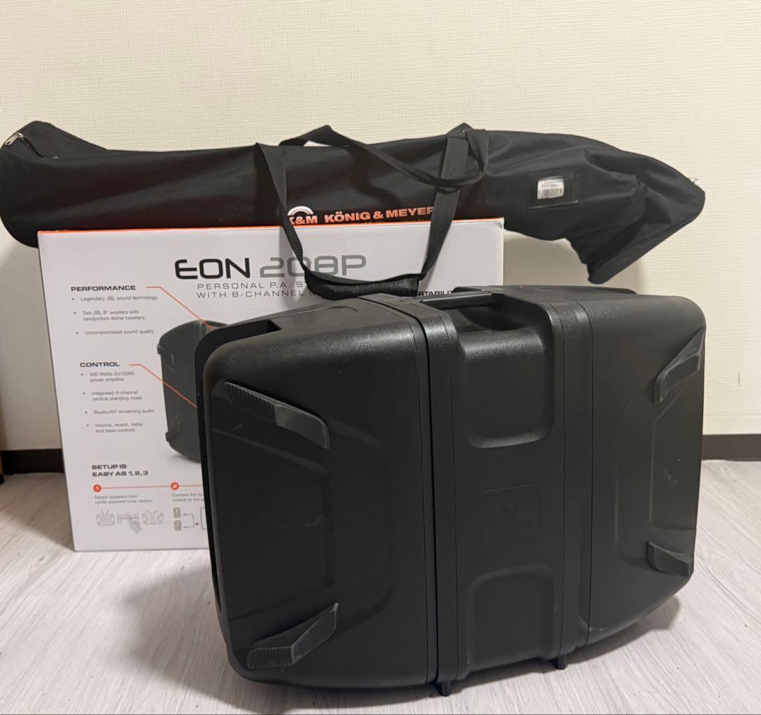 JBL EON208P + スタンド2本 + 専用バッグ+ AKG製マイク
