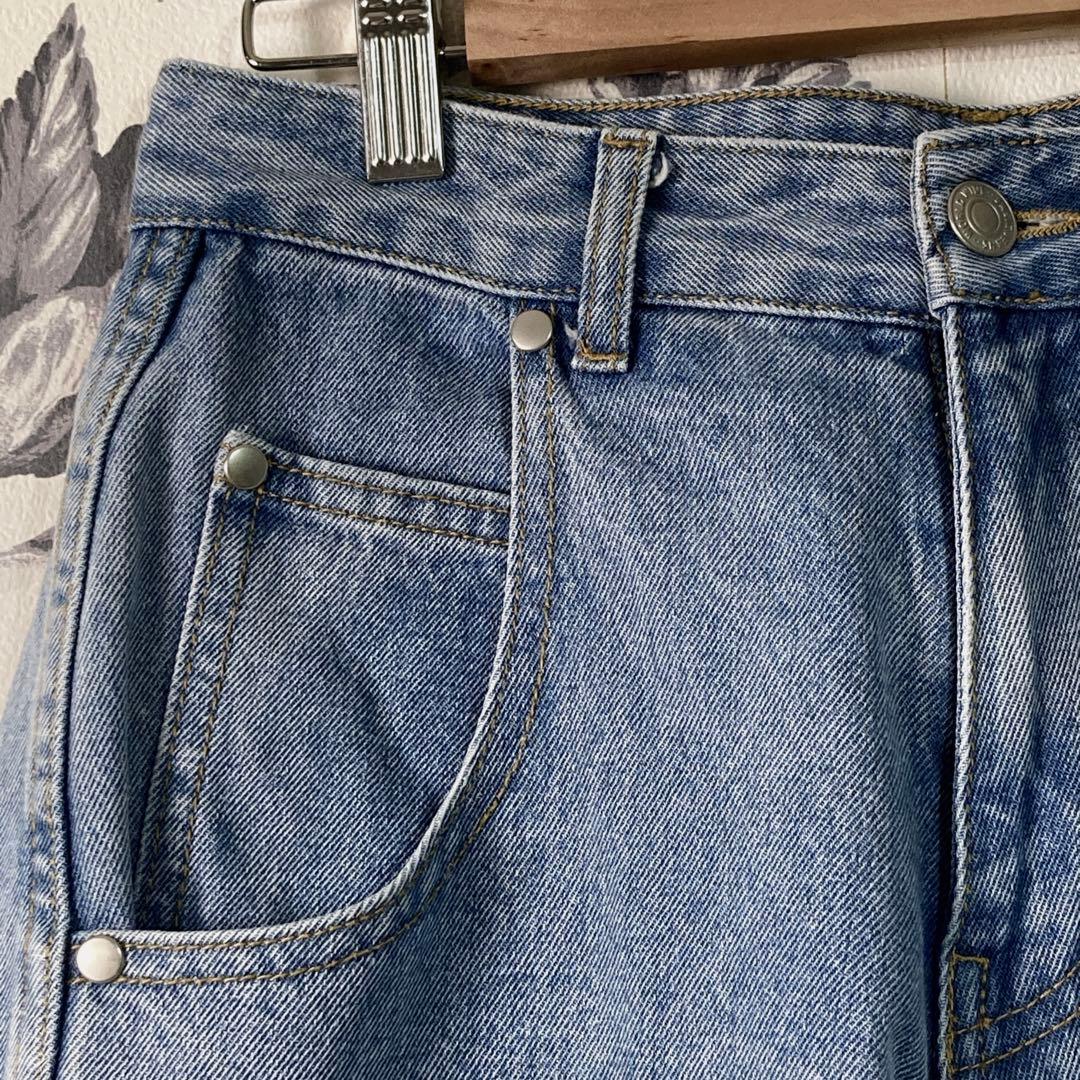 GreadyBrillianカーヴィーワイドデニムパンツ 36 美品