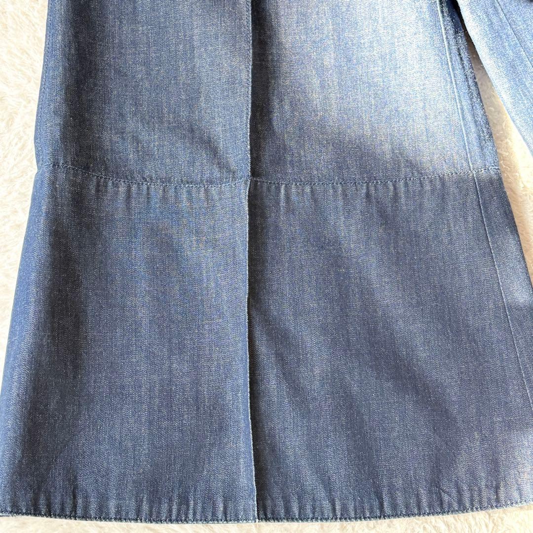 美品✨マルニ　フレアデニムパンツ　ワイドデニム　センタープレス　インディゴ　36
