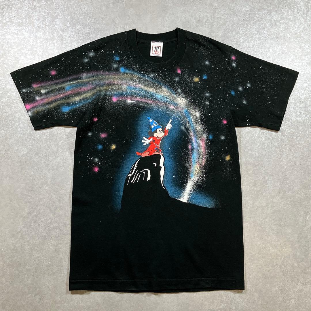 【極美品】90s USA製 Disney Fantasia 魔法使い Tシャツ