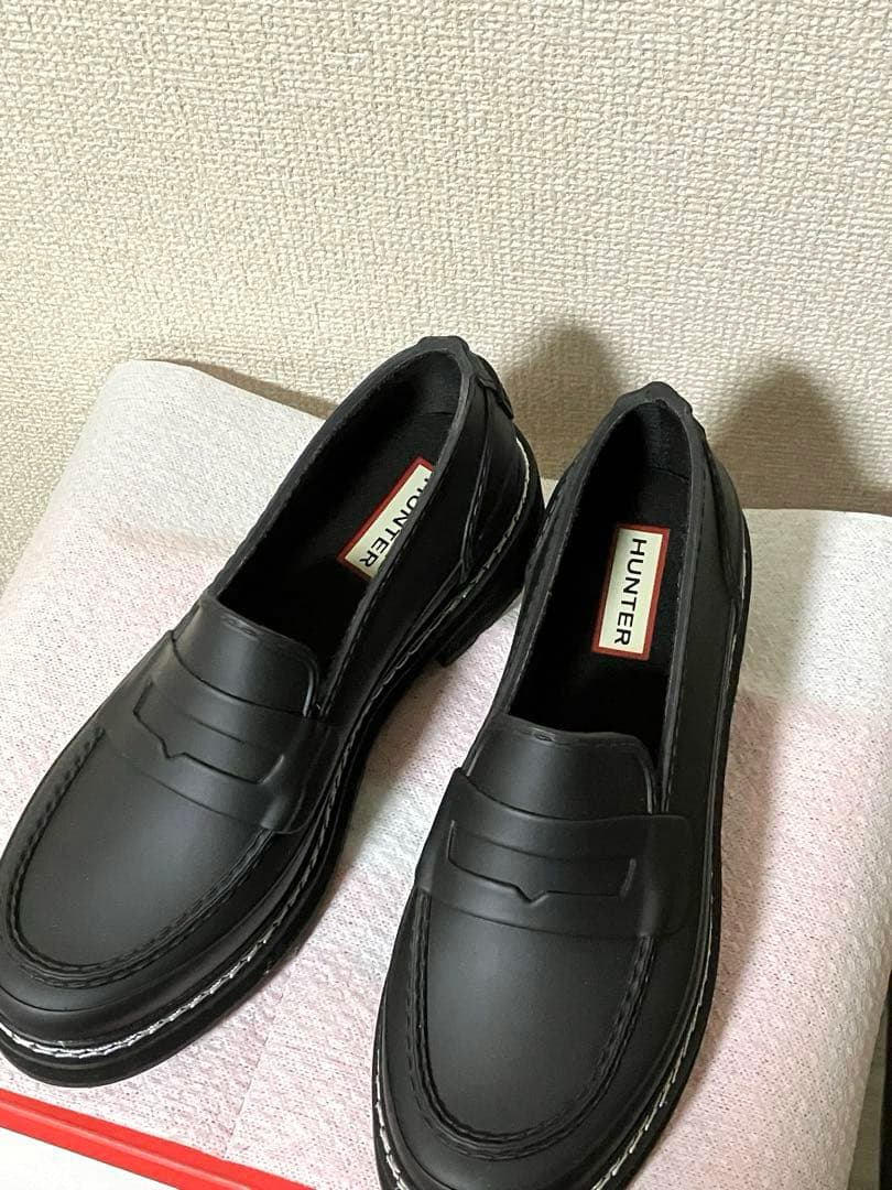 【超美品】HUNTER ハンター ローファー レインシューズ 23cm