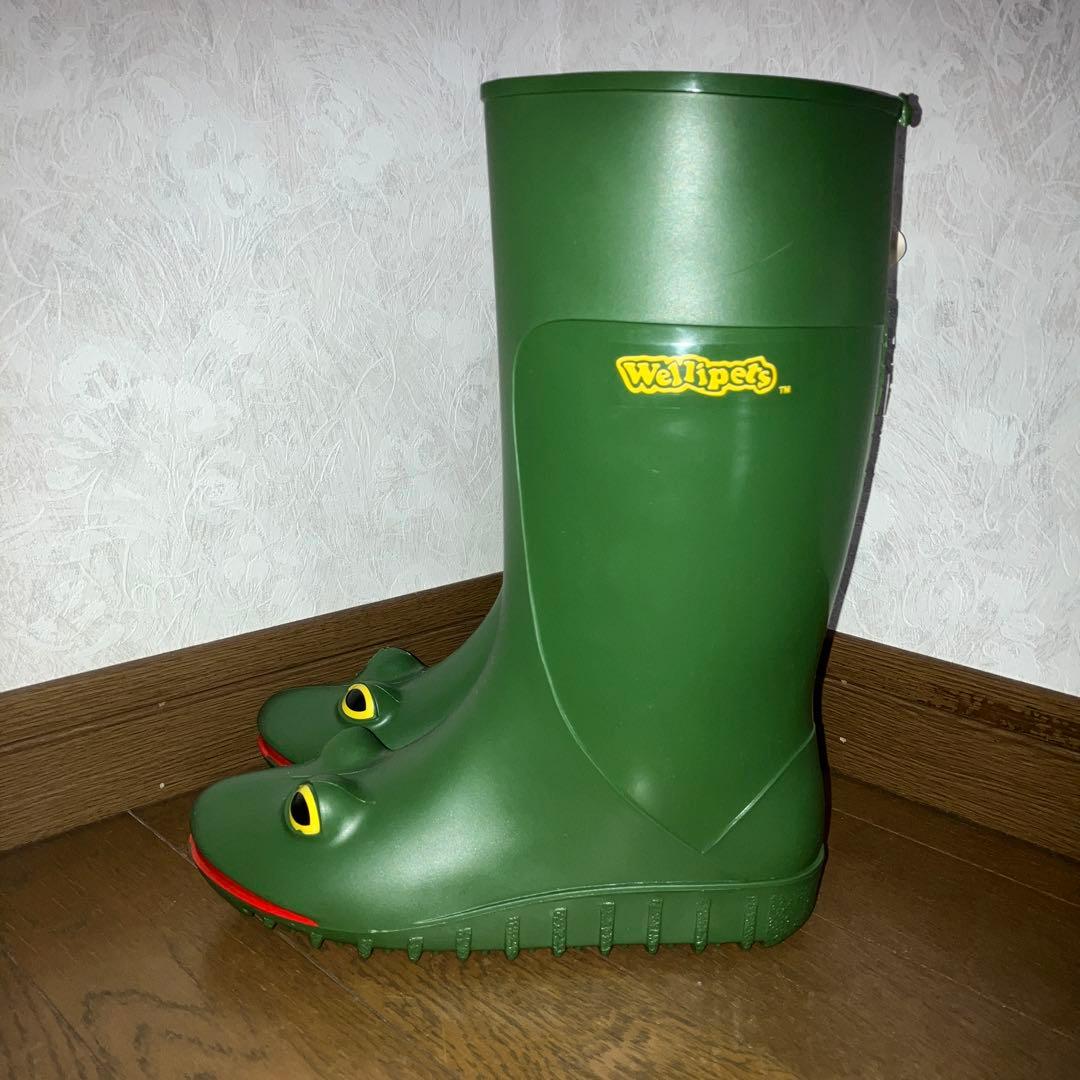 新品 Wellipets ウェリペッツ 廃盤 カエル レインブーツ 21.5cm