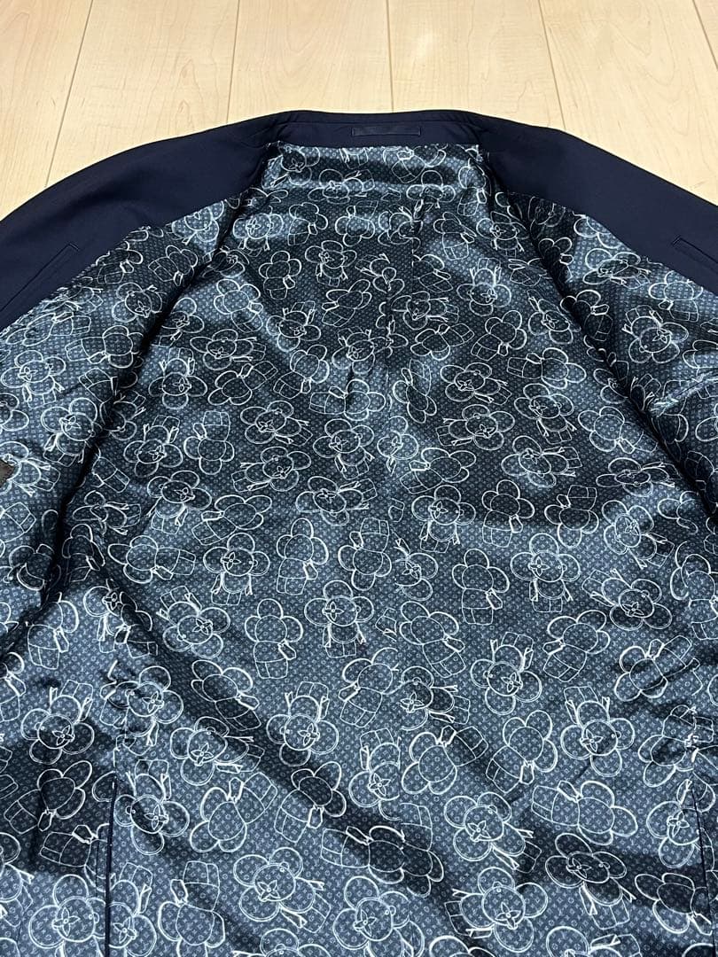 louisvuitton☆シングル2Bスーツ/紺/裏地ヴィヴィエンヌ試着品非売品