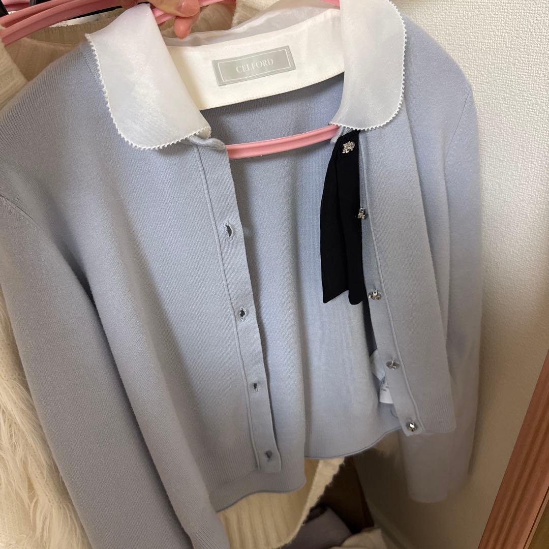 CELFORD デタッチャブル総針カーディガン