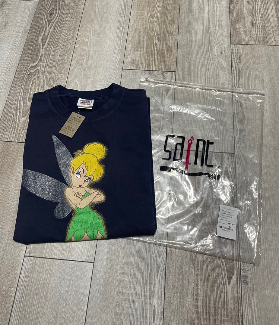 SAINT セントマイケル TINKER BELL ティンカーベル Tシャツ L