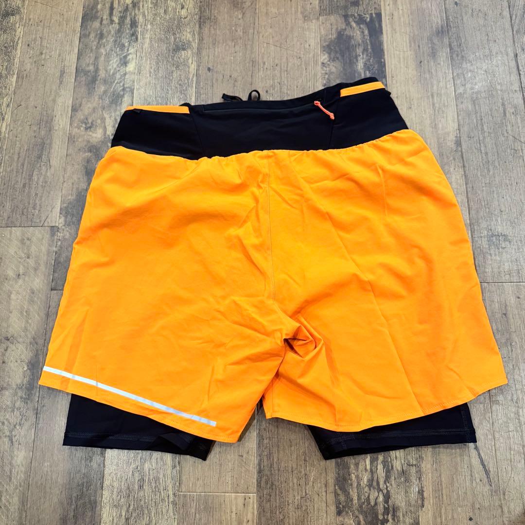 MAMMUT トレイルラン　ランニングショーツ オレンジ/ブラック M トレラン