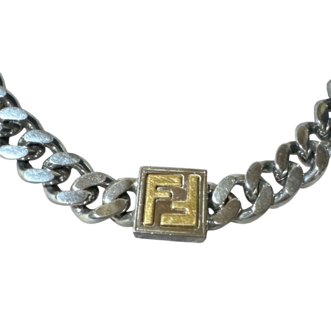 FENDI パラジウム&ゴールド ネックレス マグネット式留め具
