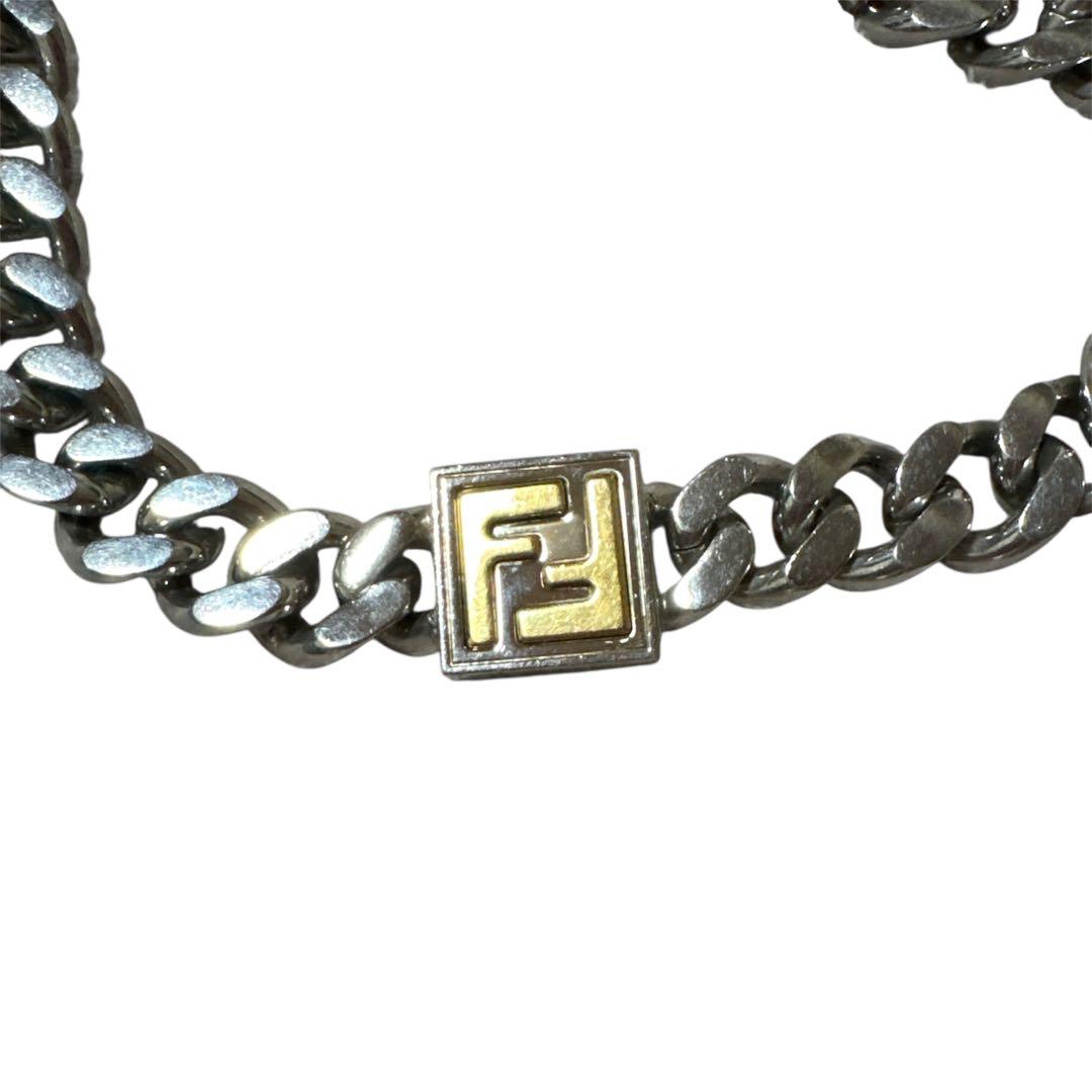 FENDI パラジウム&ゴールド ネックレス マグネット式留め具