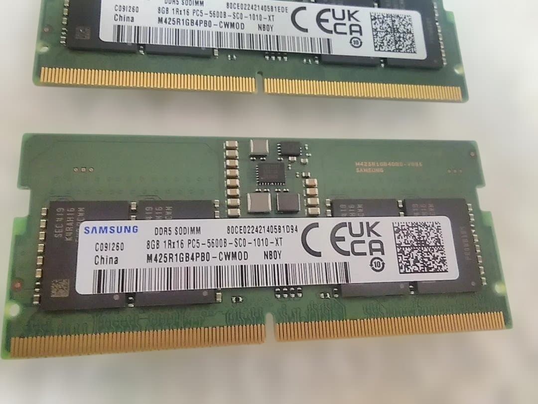星*海様 hp機＞SAMSUNG SODIMM DDR5-5600 8GB×2枚