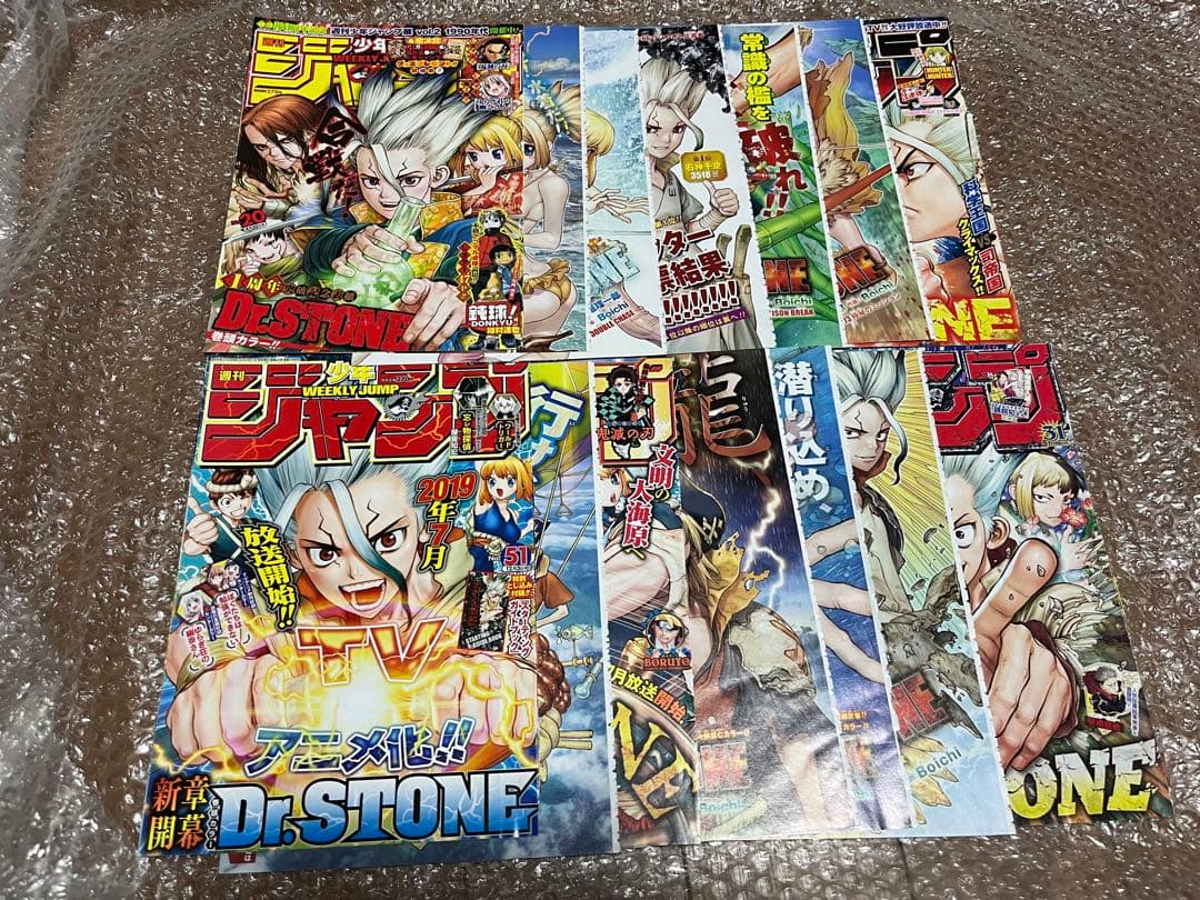 Dr.STONE 表紙 カラーページ 少年ジャンプ 切り抜き 1〜165話