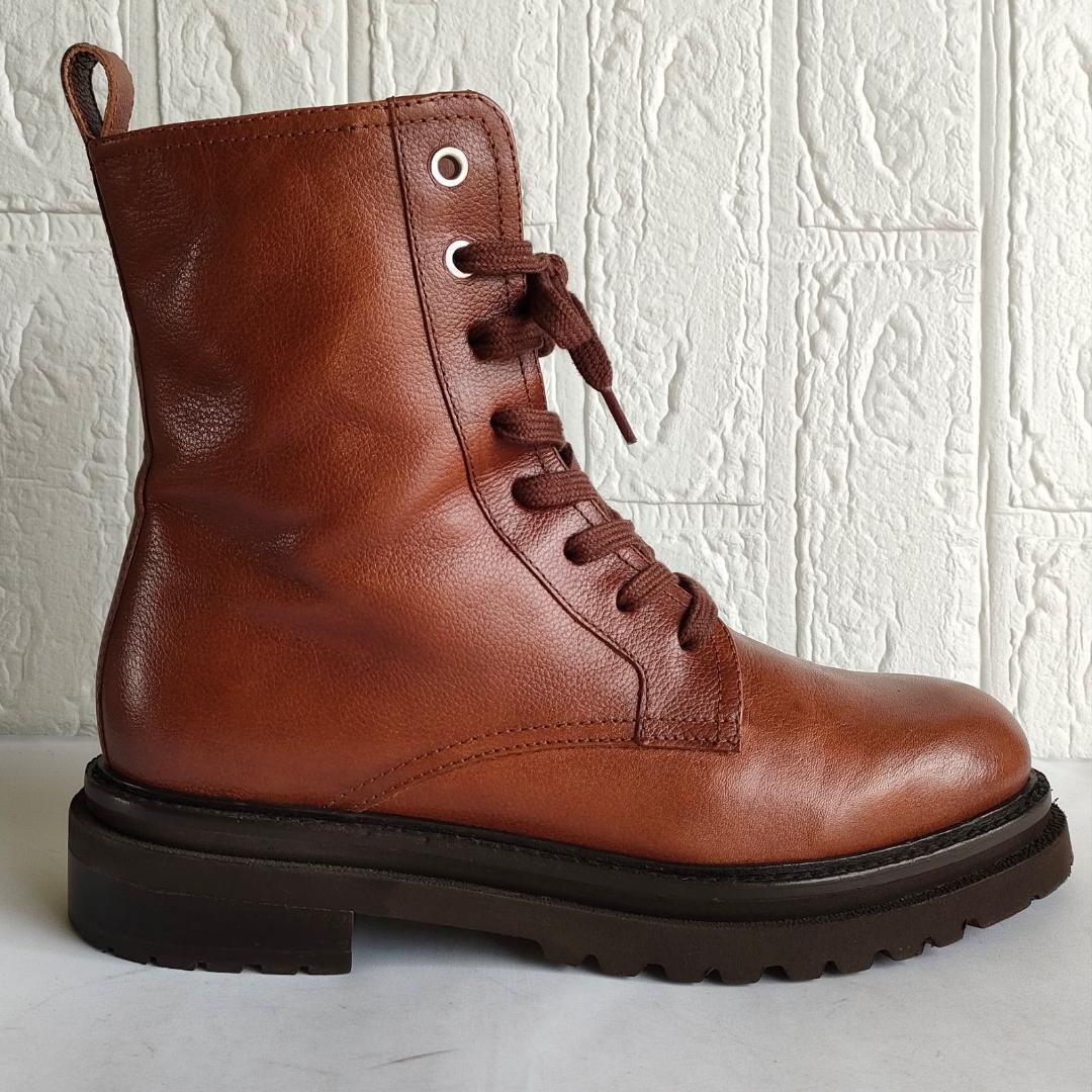Au BANNISTER　ブーツ　レースアップブーツ　編みあげブーツ　24cm
