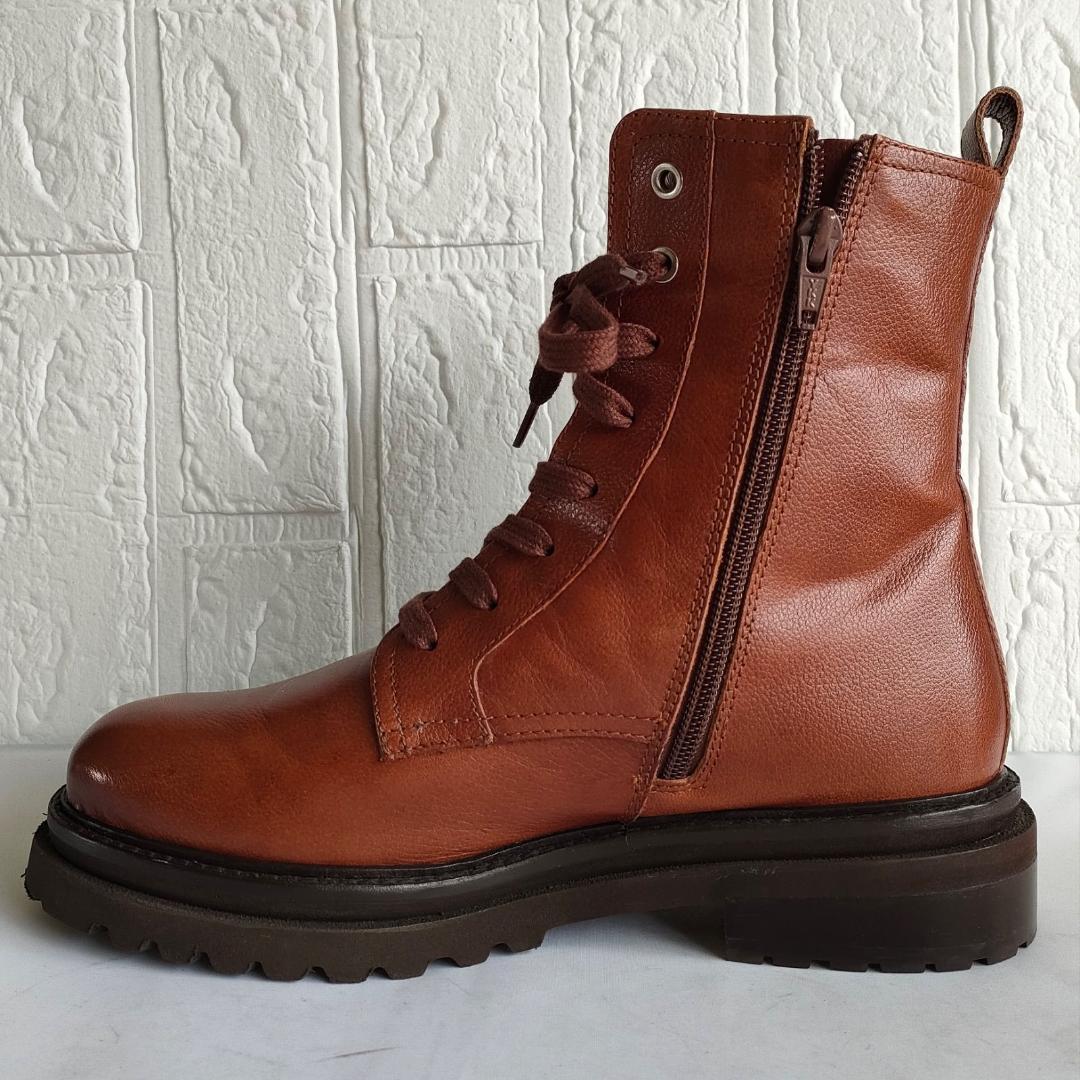 Au BANNISTER　ブーツ　レースアップブーツ　編みあげブーツ　24cm