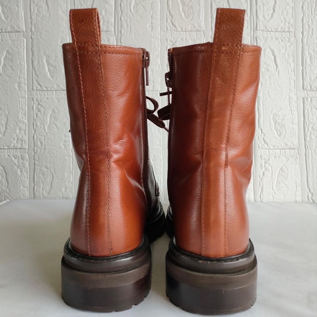 Au BANNISTER　ブーツ　レースアップブーツ　編みあげブーツ　24cm