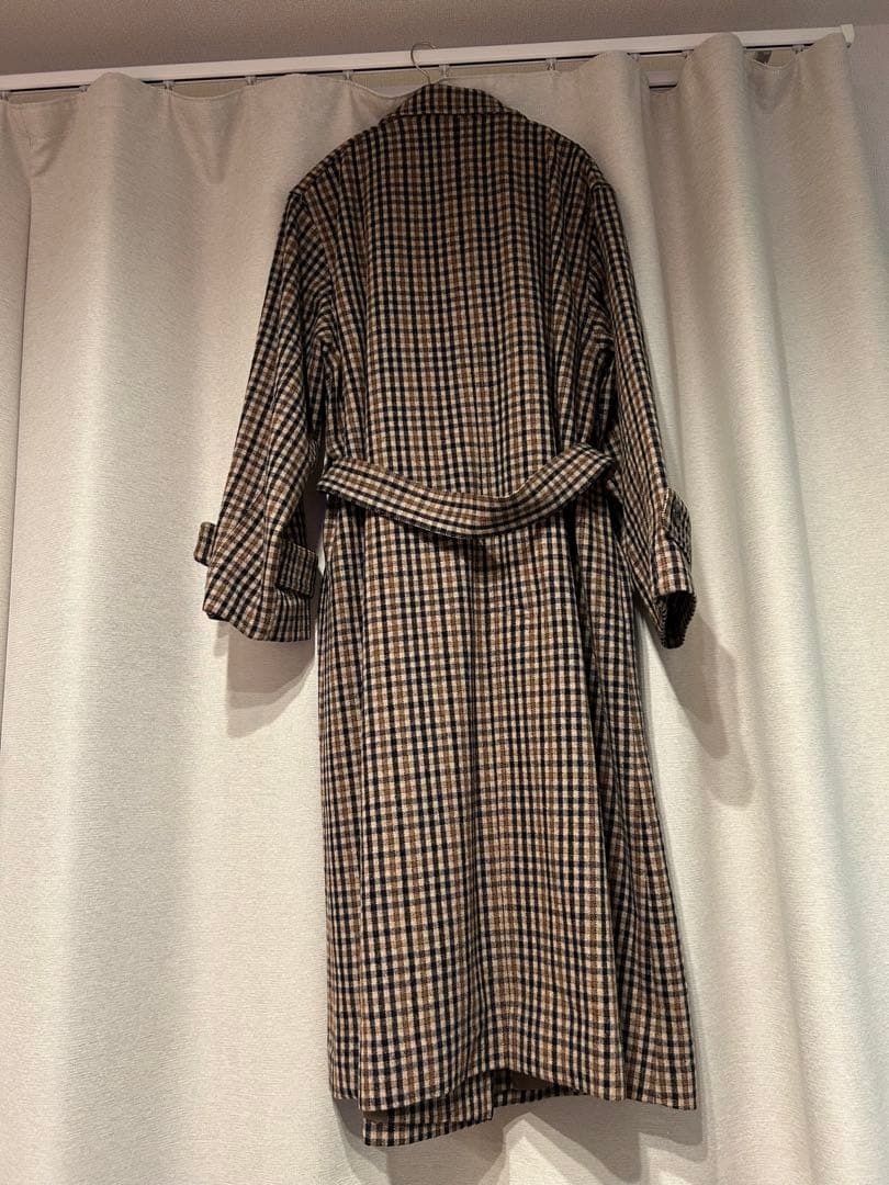 BARNEYS NEW YORKチェック柄ウールコート