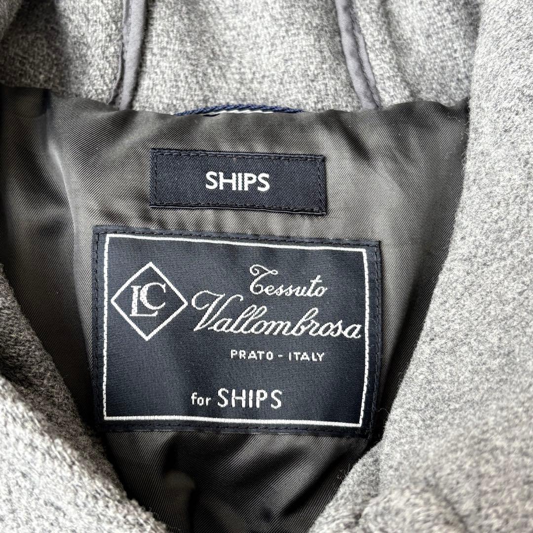 ships ヘリンボーン　ダッフル　グレー　トグル本革　XL バロムブローサ