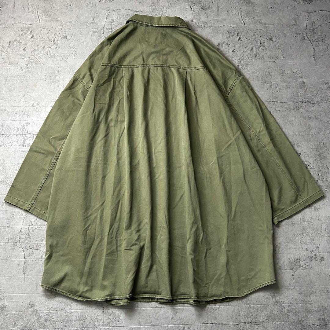極美品 4L 大きい solberry オーバーサイズ ロングシャツ 羽織