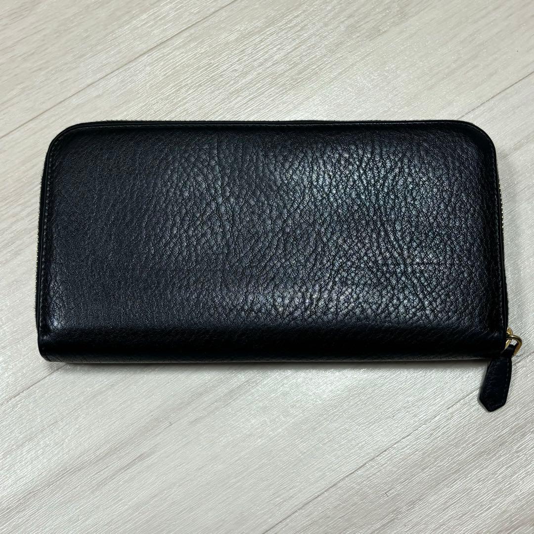 PRADA プラダ 長財布 財布 ファスナー サフィアーノ ブラック