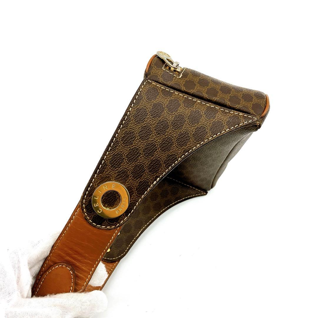 【CELINE】ボディバッグ　マカダム柄　PVC サークルロゴ金具.
