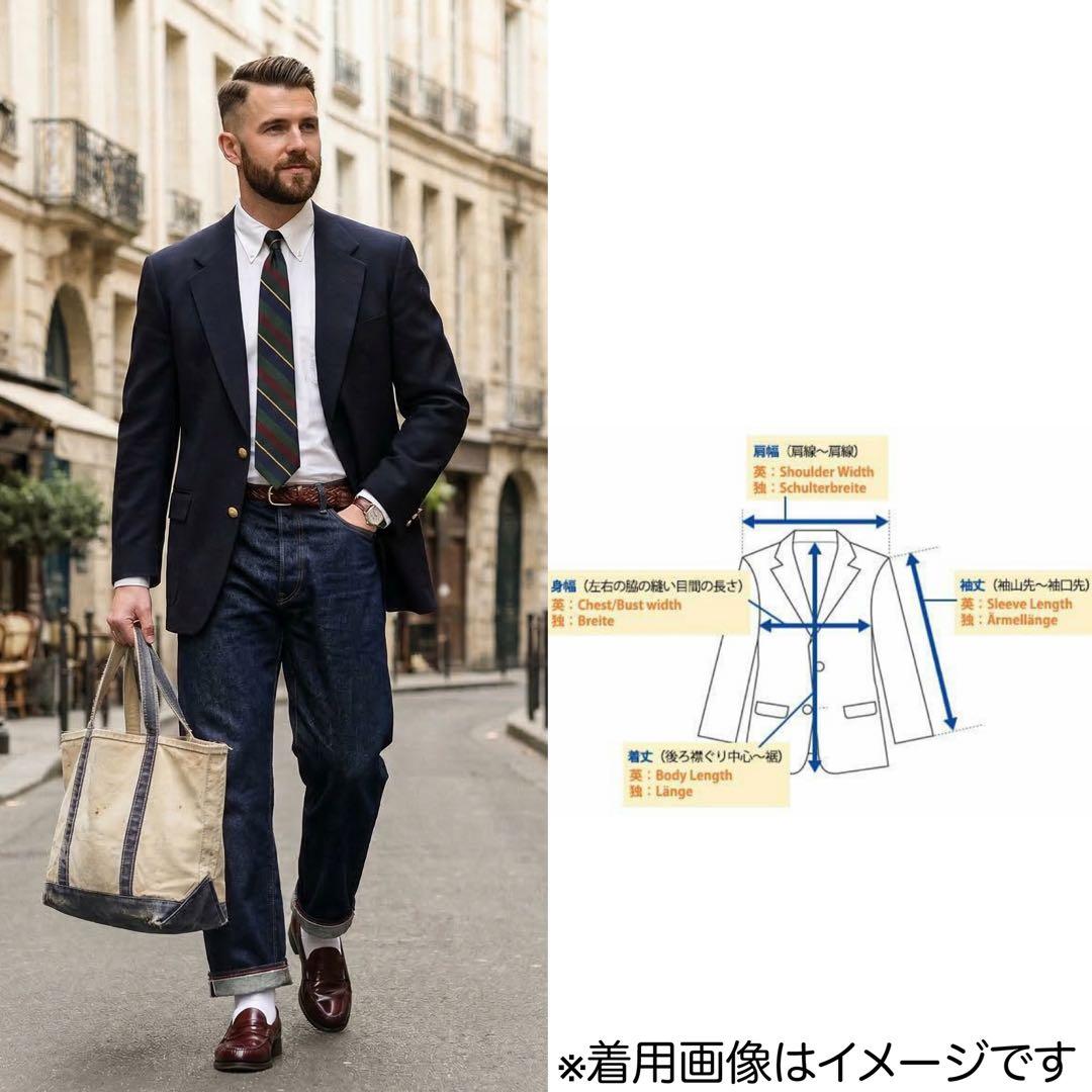 USA製★BURBERRY★紺ブレ 金ボタン★ブレザージャケット★ネイビー★38