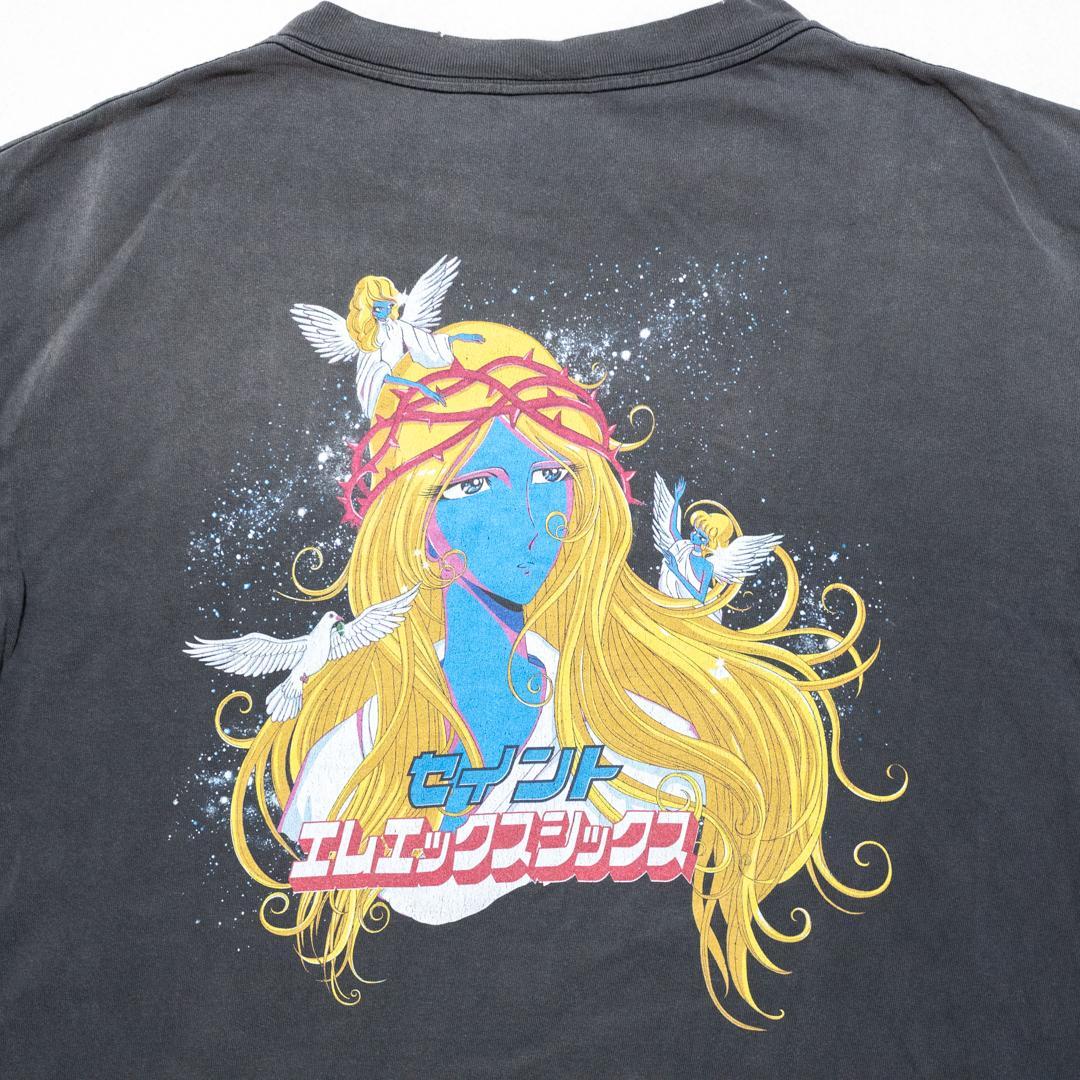 SAINT Mxxxxxx ブルーフェイスキャラクター プリントTシャツ