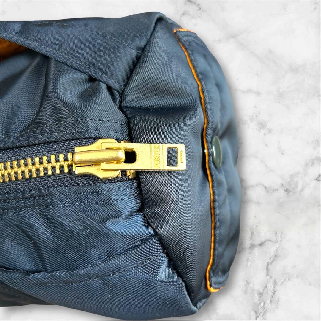 【極美品】PORTER TANKER ミニボストンバッグ　アイアンブルー　新型
