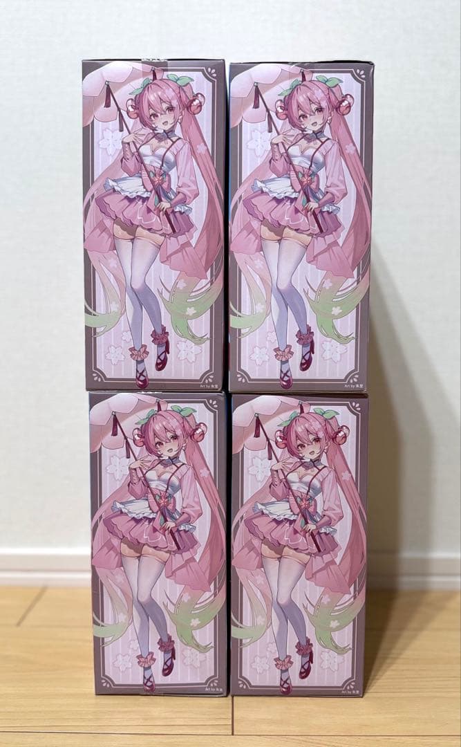 桜ミク AMP+ フィギュア 桜ドレスver. 4体セット　初音ミク　フィギュア
