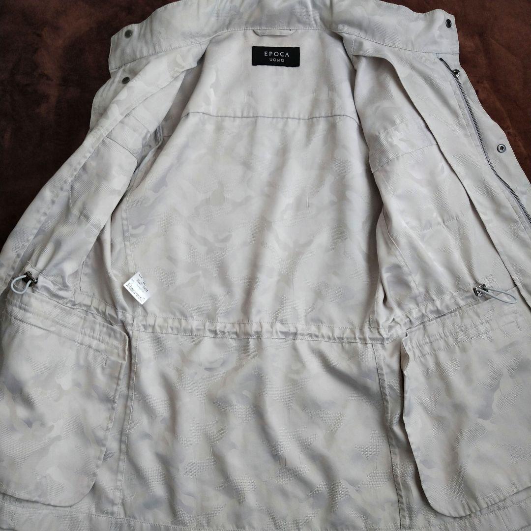 【美品】エポカウォモ ライトグレー ミリタリー ジャケット L
