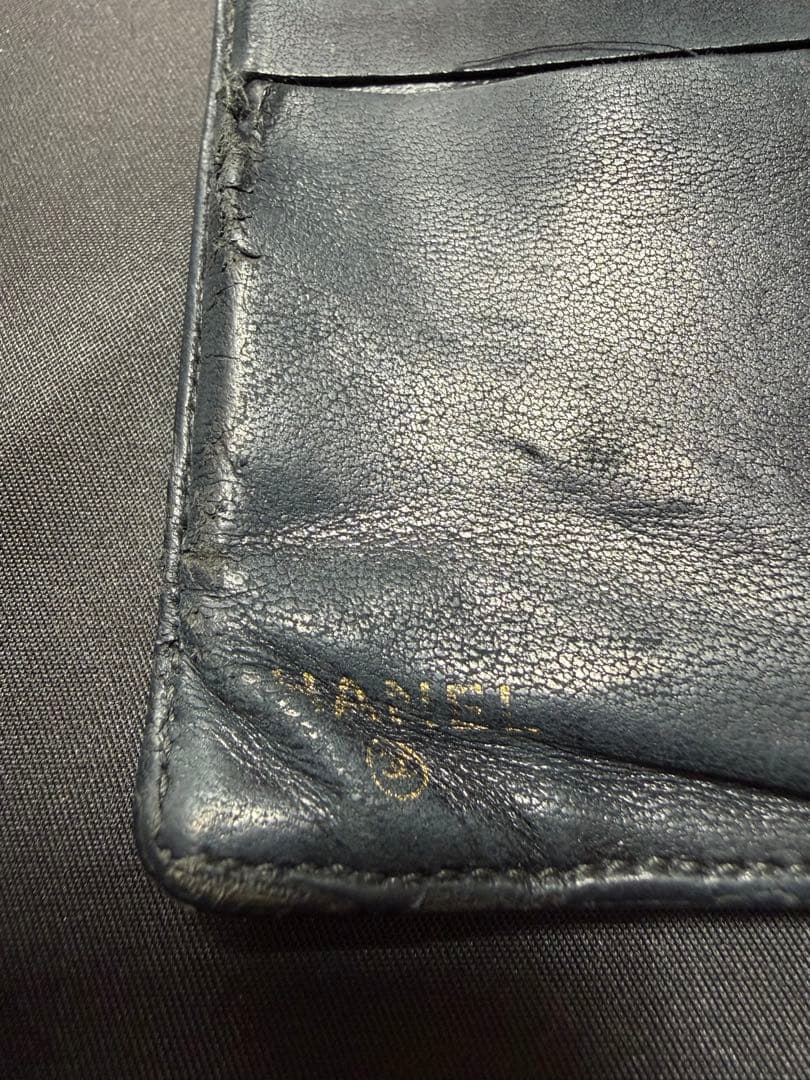 【リペア前提】CHANEL ココマーク 二つ折り財布 A13498
