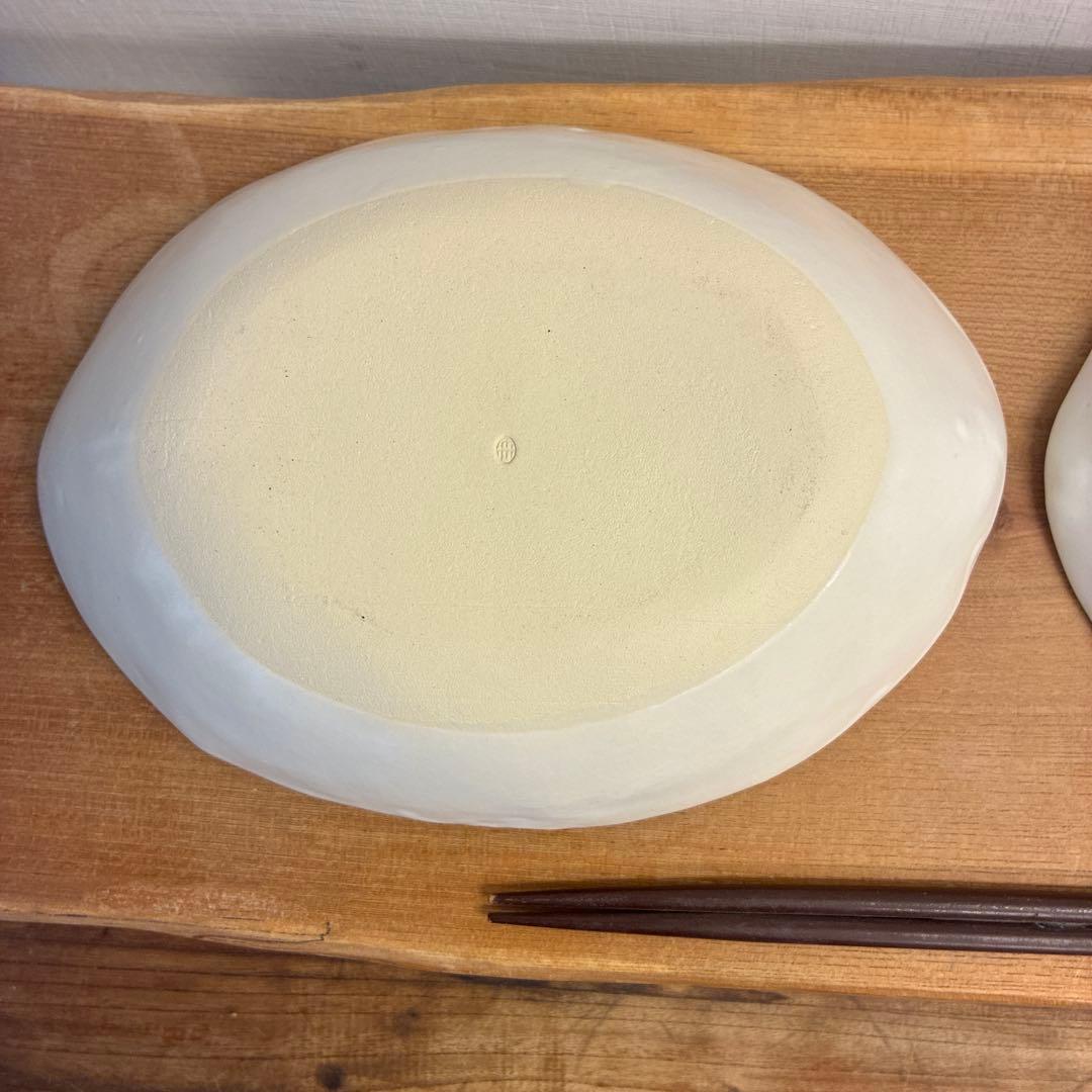 Szk新品　陶器　陶芸作家　カレー皿2個　53