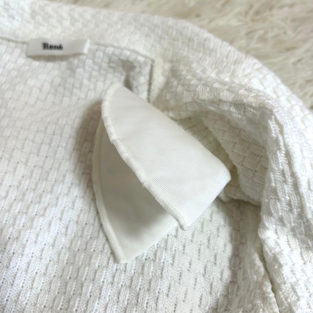 極美品✨ルネ 春に◎コットン混ニット テーラードジャケット