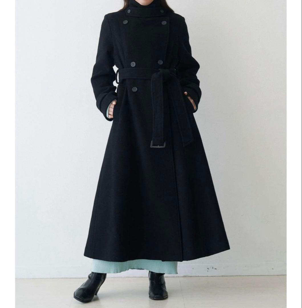 【2way】MERCURYDUO ウールスタンドカラーコート ブラック M 美品