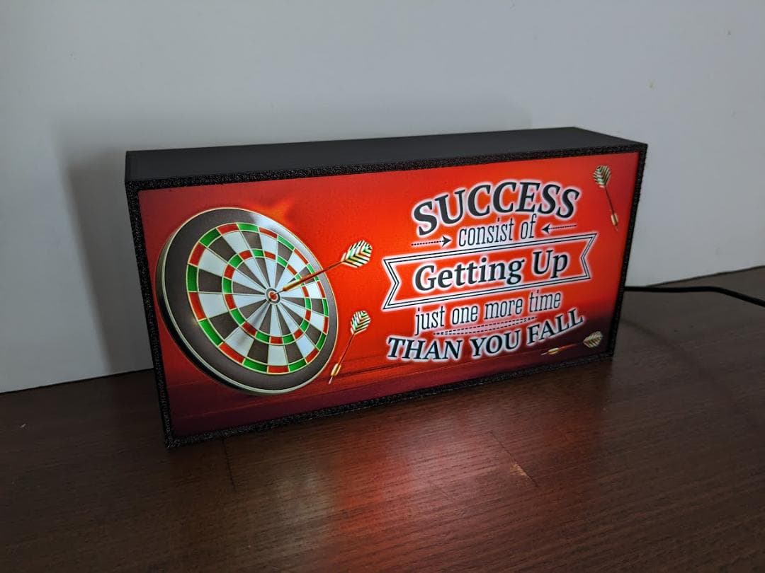 ダーツ ゲーム DARTS getting up 看板 置物 雑貨 ライトBOX