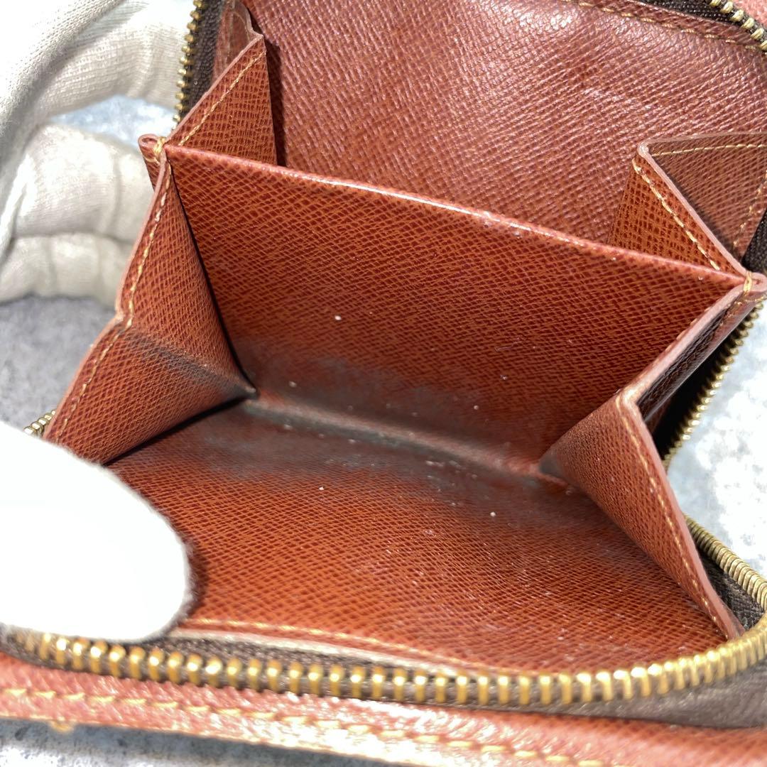 【美品】ルイヴィトン 折り財布 モノグラム ブラウン レザー