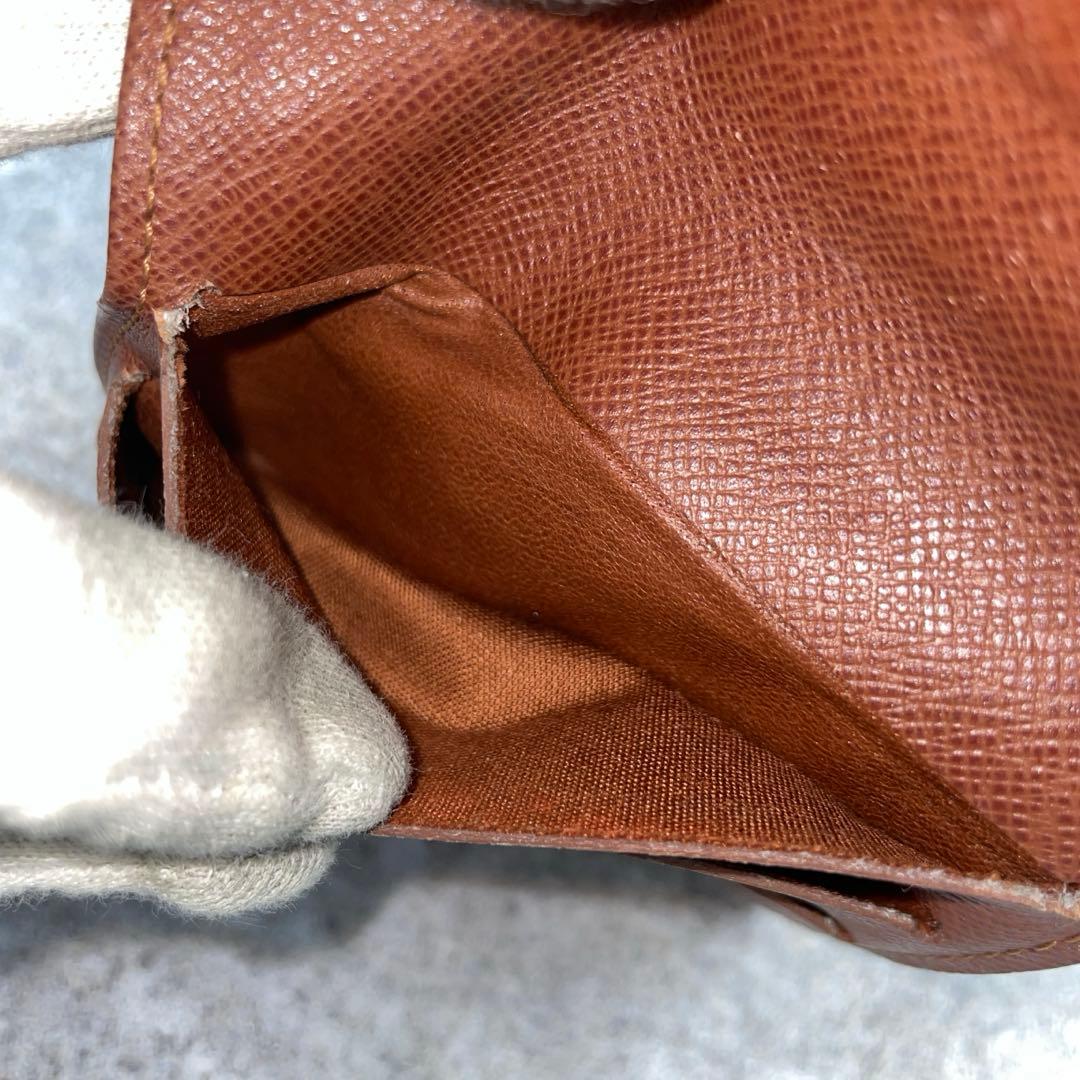 【美品】ルイヴィトン 折り財布 モノグラム ブラウン レザー