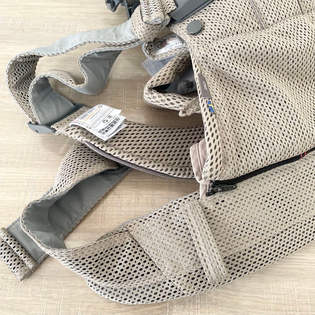 【美品】BABYBJÖRN ONEKAI Air 抱っこ紐メッシュ グレージュ
