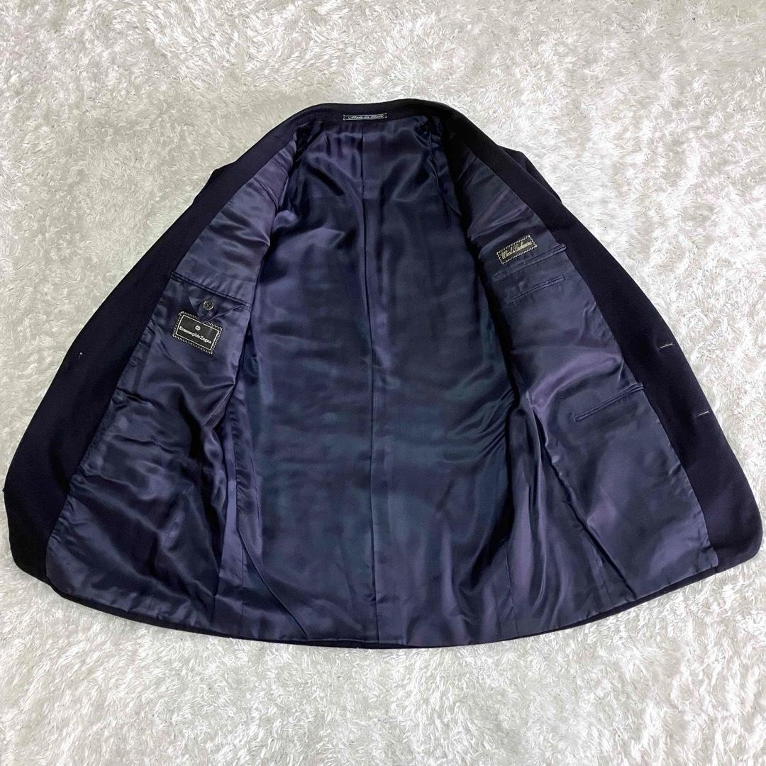 美品 エルメネジルド ゼニア　テーラードジャケット カシミヤ ネイビー XL