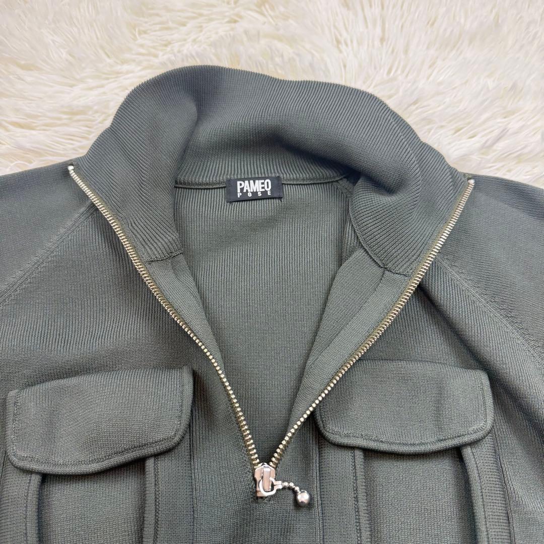 PAMEO POSE MILITARY KNIT SHIRTS タグ付き