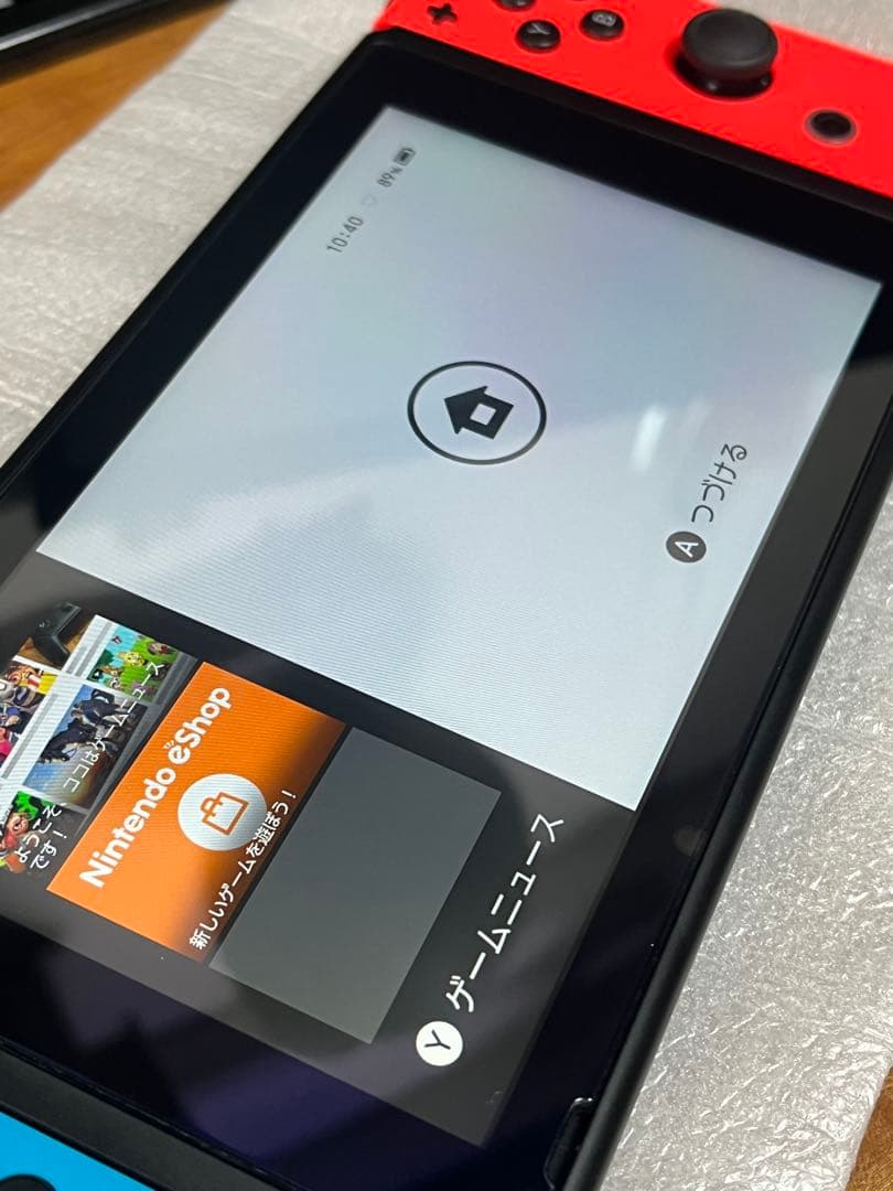 a*u様 美品　使用少ない　Switch 本体 青/オレンジ ソフトケース付き