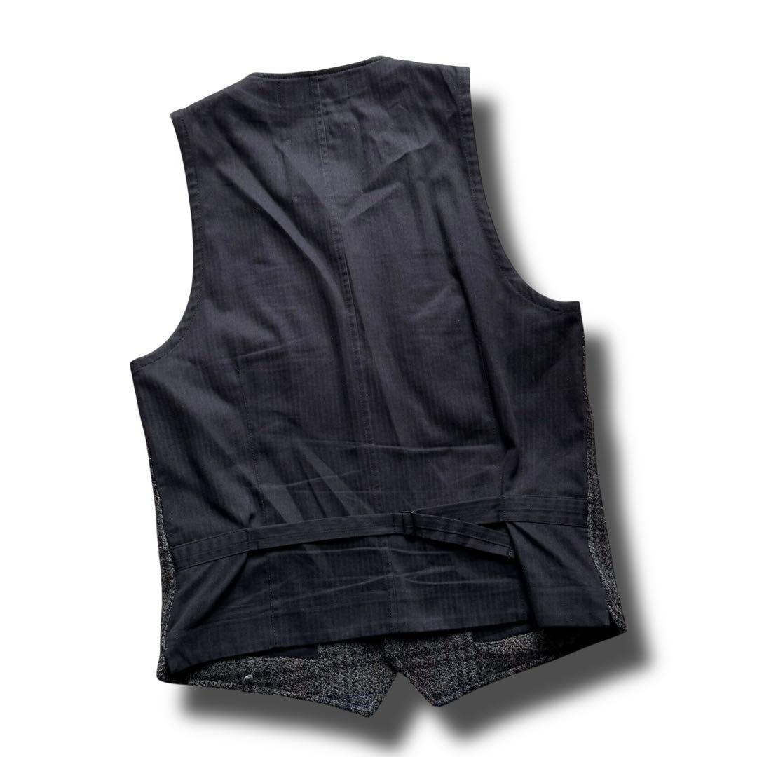 ハリスツイード × TRISECT ツイード ベスト ジレ size L