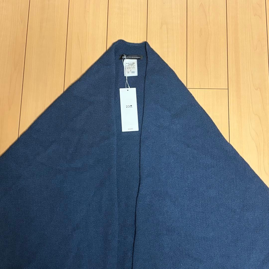 【新品タグ付き】23区　ウールカシミヤ トライアングル ストール ダルブルー
