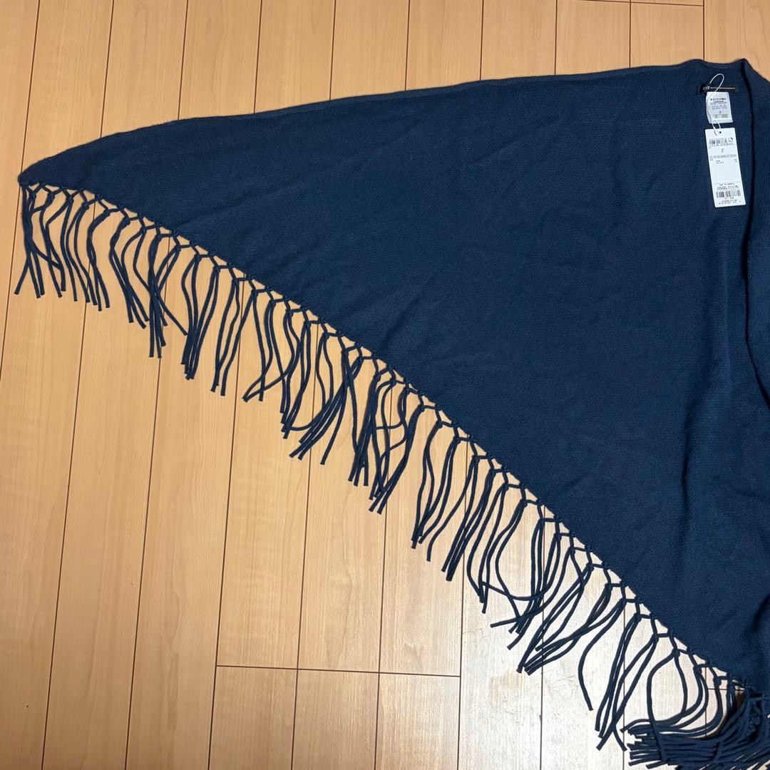 【新品タグ付き】23区　ウールカシミヤ トライアングル ストール ダルブルー