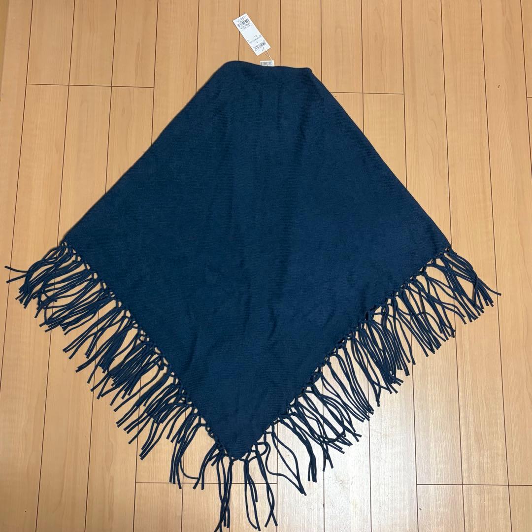 【新品タグ付き】23区　ウールカシミヤ トライアングル ストール ダルブルー