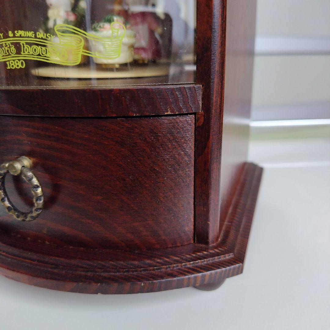 アンティーク 美品！SANKYO オルゴール ラビットハウス キャビネット型