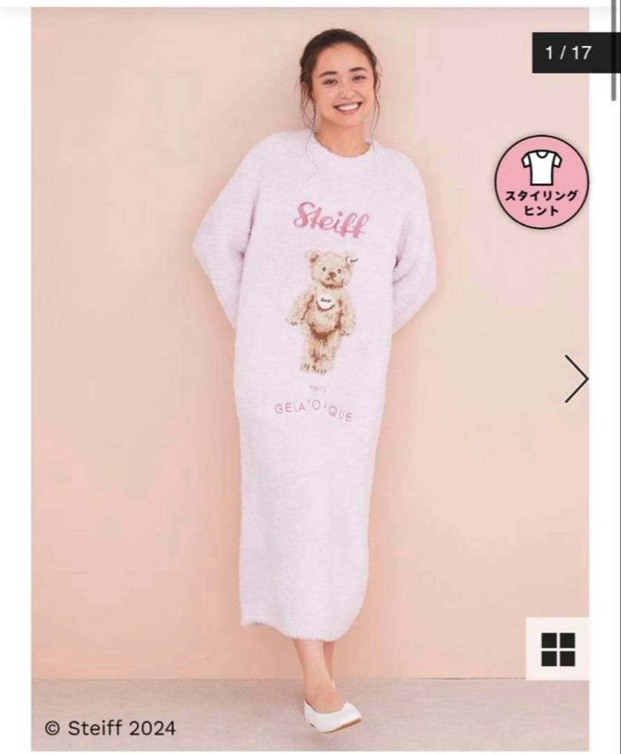 ★新品、未使用、未着用★【Steiff】ジェラートJamesジャガードワンピース