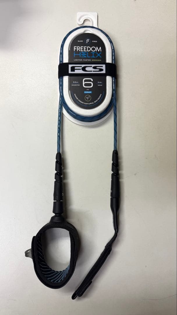 FCS FREEDOM HELIX LEASH - COMP ダーコイルブルー